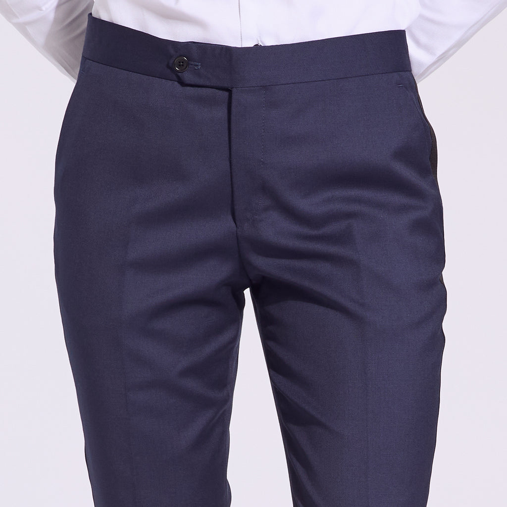 Midnight Blue Tuxedo Pants. Color: Midnight