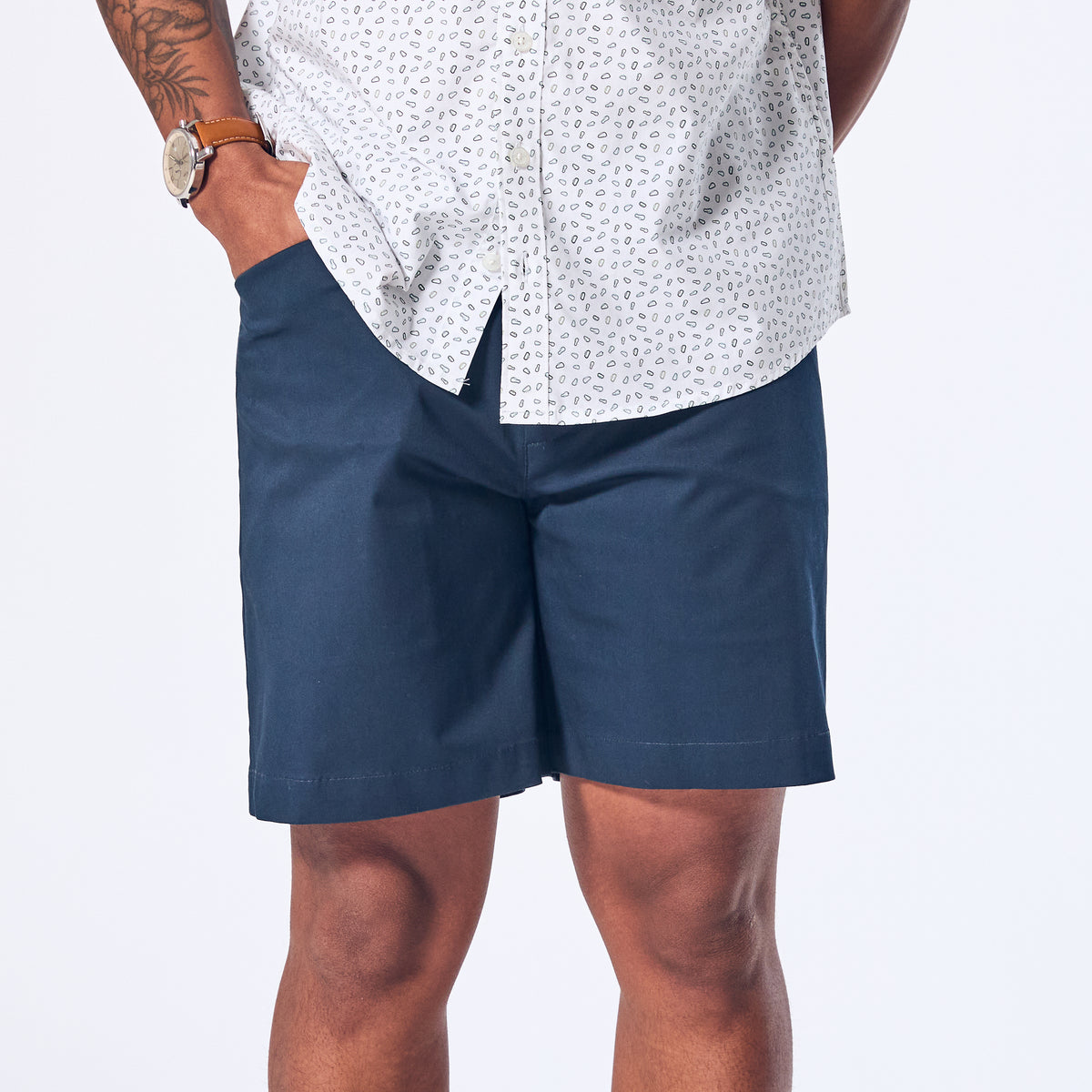 Navy Chino Shorts for women, trans and
non-binary folk, Color: Navy