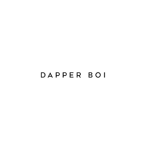 Brand name 'Dapper Boi' in black text on a white background