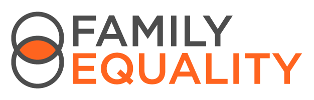 Family Equality logo in orange and black