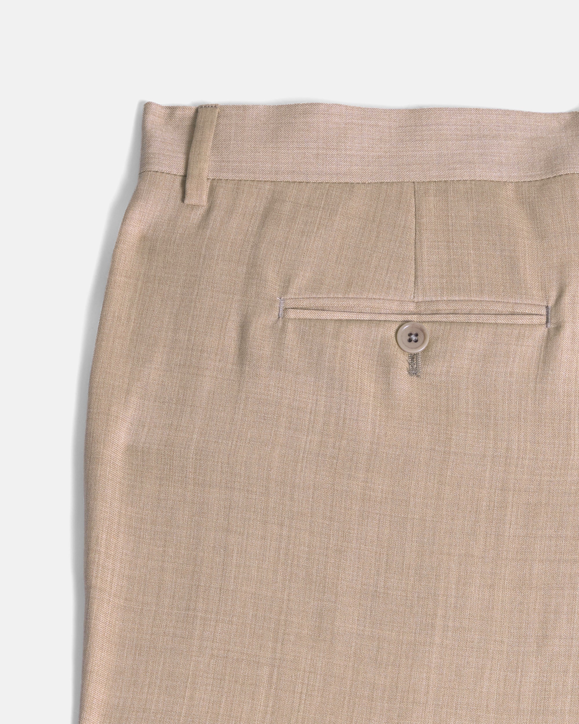 Desert Georgie dress pants on a white background. Color: Desert