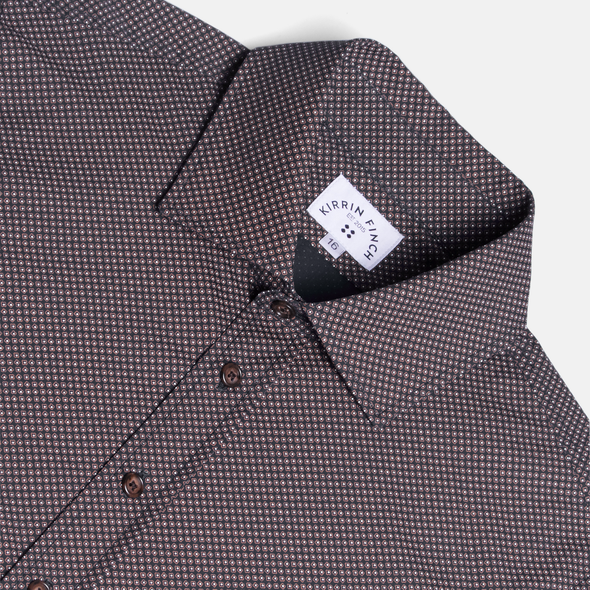 Women's patterned shirt made by Kirrin Finch. Color: Moroccan Tile