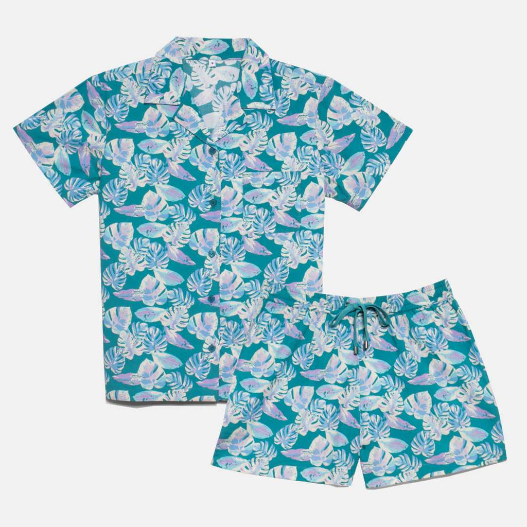 Palm Print Women's Cabana Set. Color: Palm