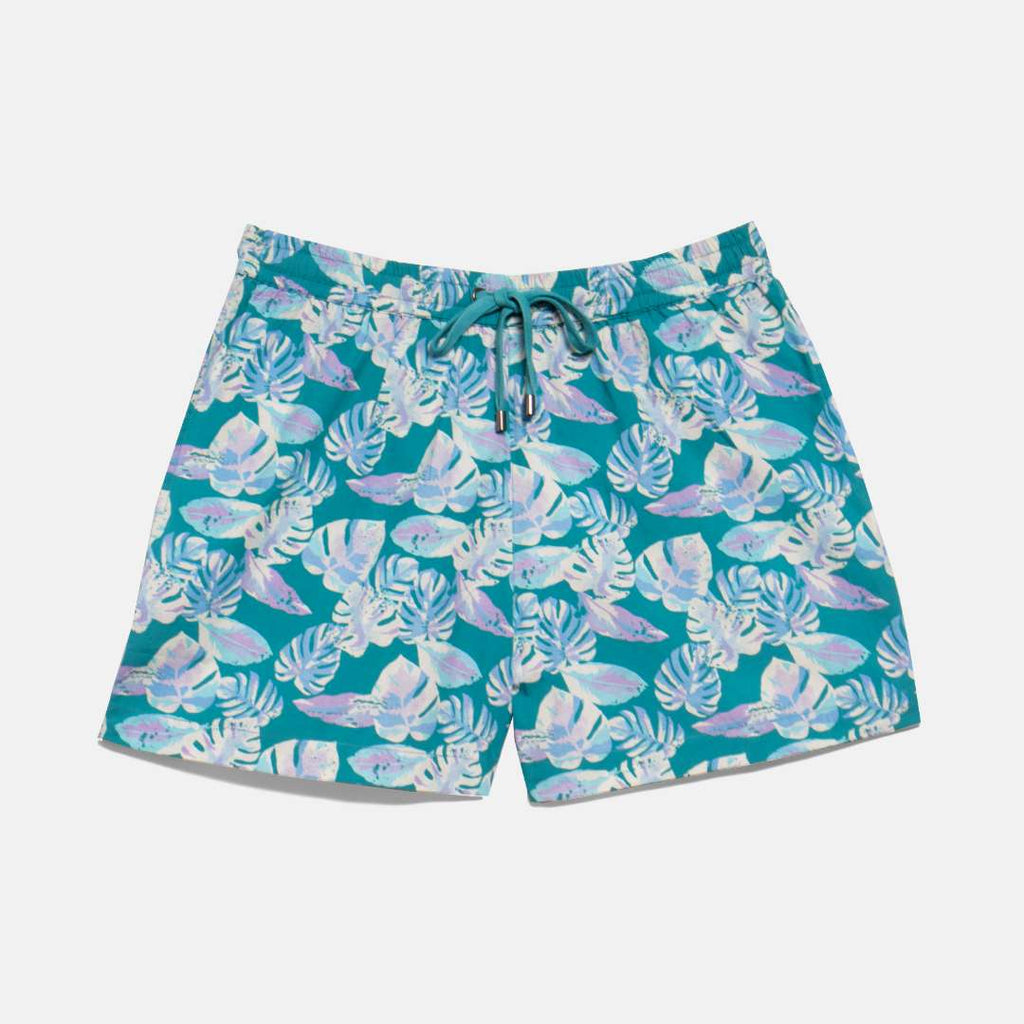 Women's summer shorts aqua palm. Color: Palm
