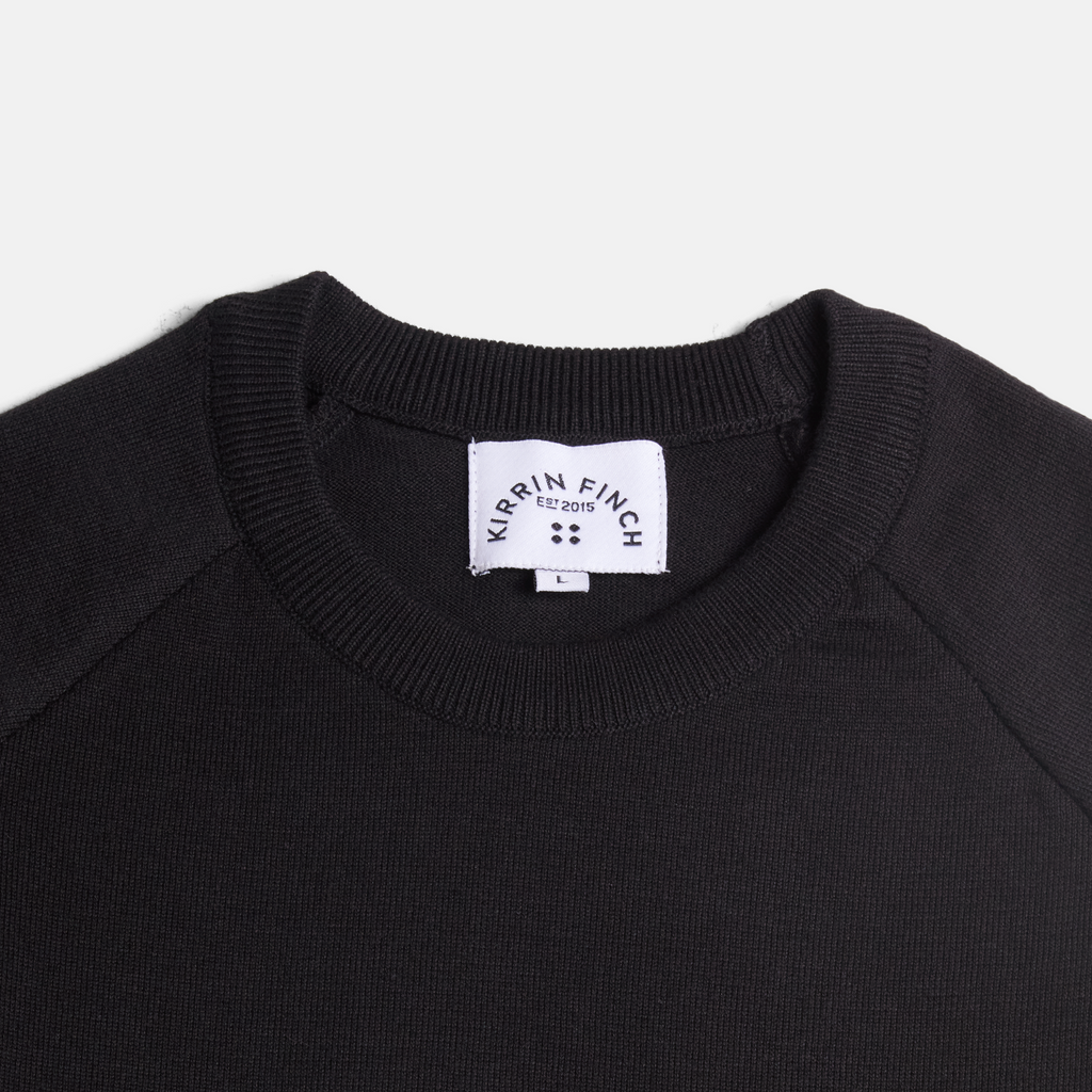 Black crewneck made for women, trans, masc and non-binary folk. Color: Black