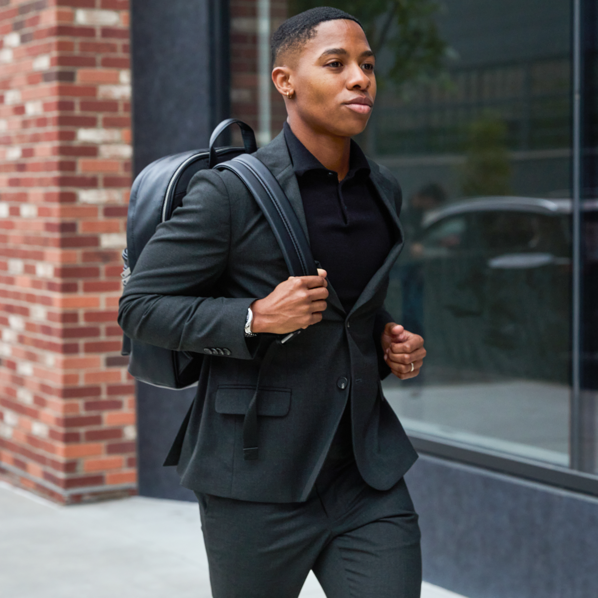 Affordable Androgynous Suiting The Scout in Gunmetal Gray.  Color: Gunmetal