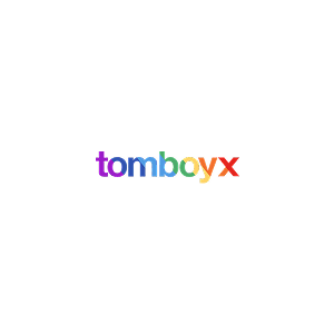 Tomboyx logo in multicolor on a white background