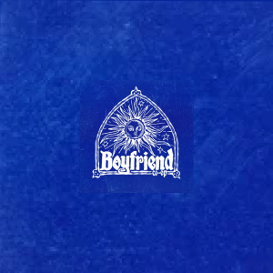 Album cover with 'Boyfriend' logo on a blue textured background